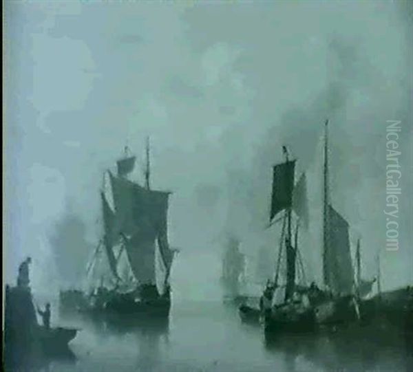 Ships In A Dutch Harbor/a Luminest View - view 1