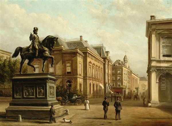 Figures By The Palace Noordeinde - view 1