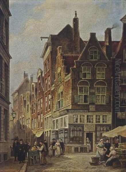 Townsfolk In The Streets Of Amsterdam - view 1