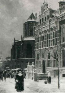 A View Of A Town by Willem de Haas-Hemken