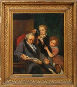 Sleeping Man & 2 Children by Pieter Alardus Haaxman
