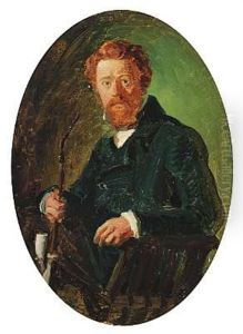 Portraet Af Tegner Fritz Jurgensen by Nicolai Francois Habbe