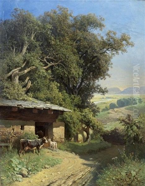Landschaft Mit Stall Und Weg - view 1