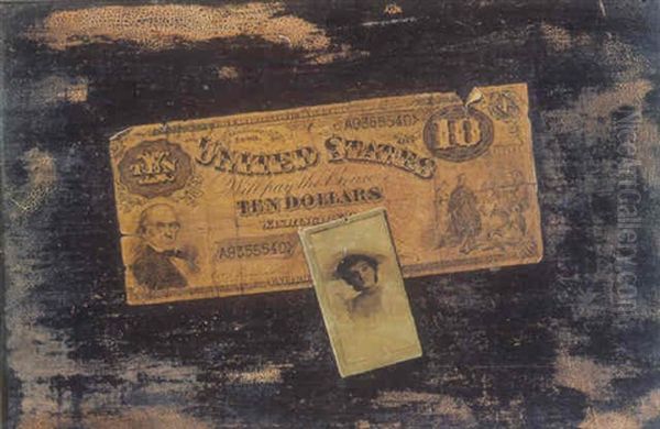 A Ten Dollar Bill And A Photo - view 1