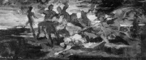 Der Tanz Am Rande Des Abgrunds by Hugo von Habermann the Elder