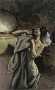 Revuetanzerin In Der Garderobe