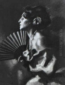 Elegante Dame In Abendrobe