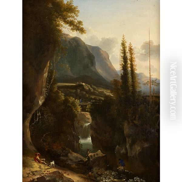 Mountainous Landscape With Figures - view 1