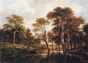 Paesaggio Con Cacciatore by Jan Hackaert