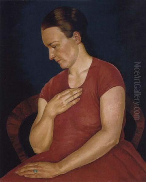 Frau In Rot - view 1