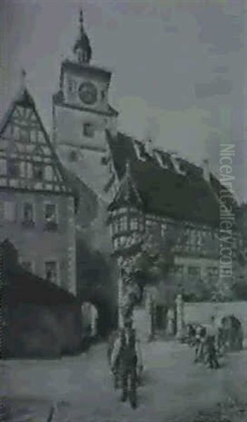 Der Weisse Turn Zu Rothenburg Ob Der Tauber - view 1