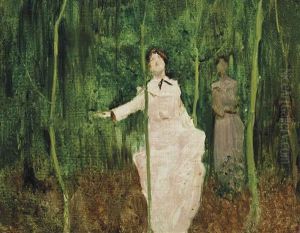 Ladies In A Wood by Arthur Hacker