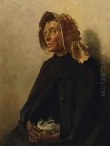 Quaker Woman Seated With Handkerchief