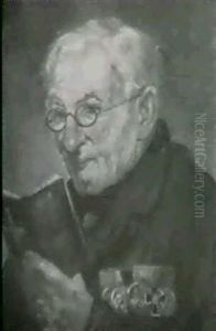 Brustportrait Eines Alteren Hern Mit Orden by Arthur Hacker
