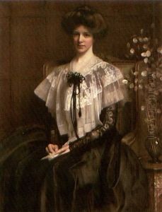 Portrait Of Mrs. Maxwell Ayrton by Arthur Hacker
