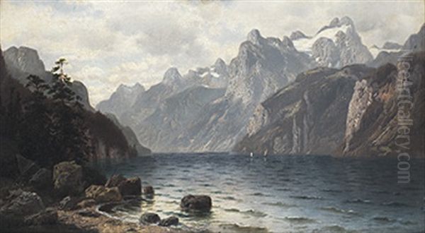 Fjordlandschaft An Einem Fruhlingstag Mit Sonnigem Lichteinfall - view 1
