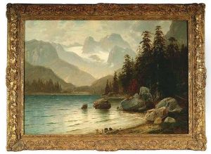 Tannengesaumter Gebirgssee Im Licht Der Nachmittagsonne
