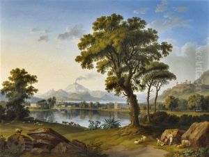 Landschaft Mit Sizilianischen Tempeln