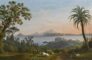 Naples, A View Of The Gulf Of Pozzuoli