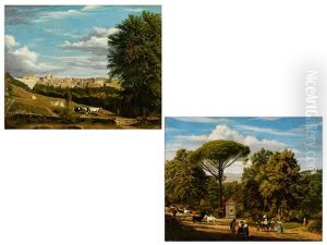 Ansicht Von Ariccia
Romische Landschaft Mit Kleiner Kapelle by Jacob Philipp Hackert