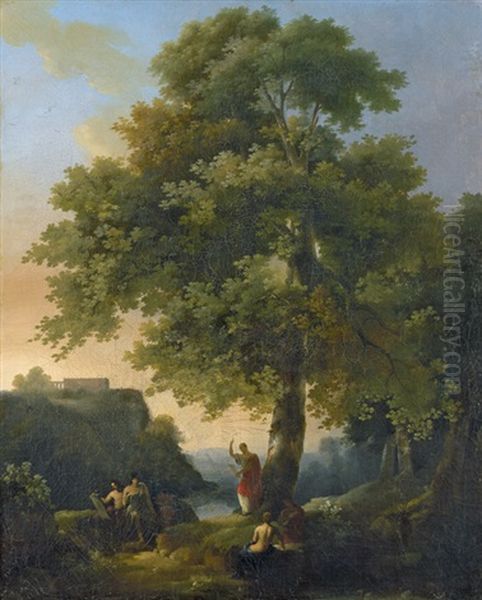 Arkadische Landschaft Mit Philosoph - view 1