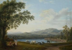 Blick Auf Den Sele Und Das Massiv Der Monti Alburni