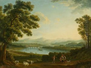 Weite Landschaft Mit Blick Auf Das Tibertal
