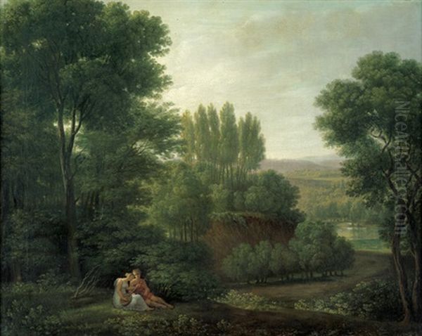 Arkadische Landschaft Mit Mandoline Spielendem Paar - view 1