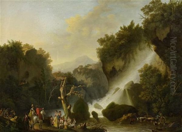 Ansicht Auf Tivoli Mit Reisenden - view 1