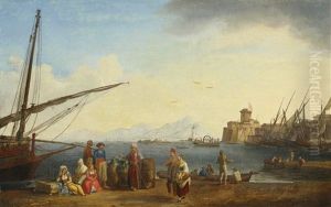 The Port Of Livorno Ii by Jacob Philipp Hackert