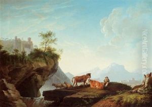 Der Wasserfall Von Tivoli by Jacob Philipp Hackert