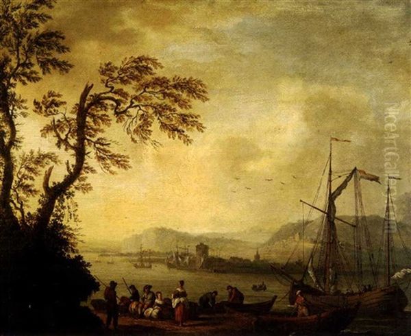 Pecheurs Ramassant Leur Filet (+ Pecheurs Au Bord D'un Fleuve; Pair) - view 1