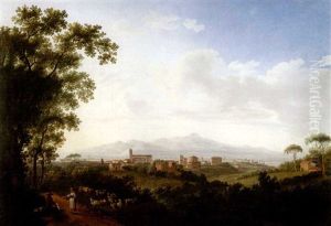 Landschaft Mit Motiven Der Stadt Rom Und Latiums by Jacob Philipp Hackert