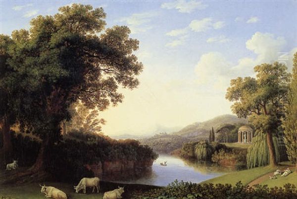 Capriccio Landscape Of Giardino Inglese At Caserta - view 1