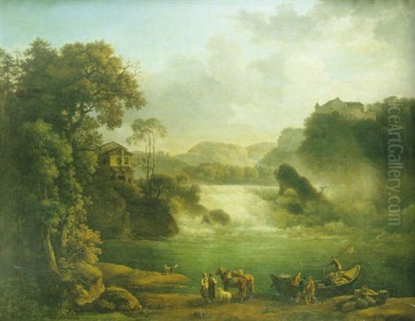 Vue Des Chutes Du Rhin A Schauffausen - view 1