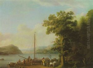 Schwedische Fluslandschaft by Jacob Philipp Hackert