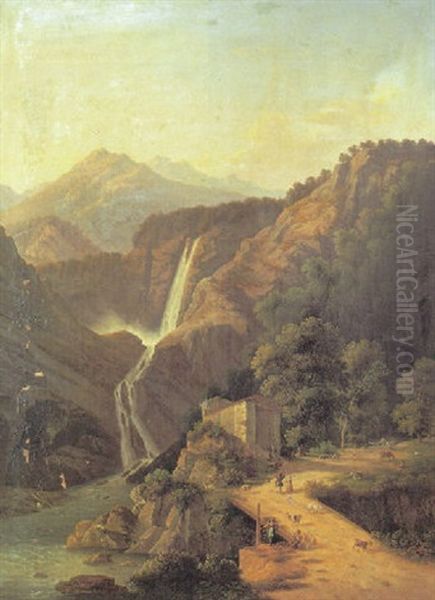 Paisaje Con Cascada - view 1