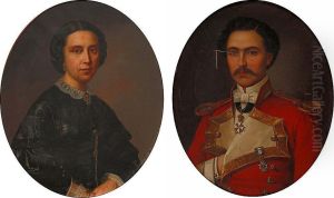 Retrato De Una Joven Y Retrato De Un Oficial De La Marinaespanola by Ricardo Balaca y Canseco
