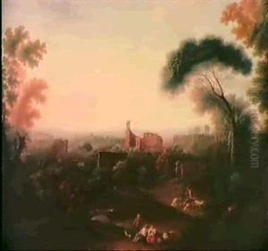 Paesaggio Con Il Colosseo, L'arco Di Costantino, Il Tempio  Di Venere, S. Giovanni In Laterano E La Piramide...