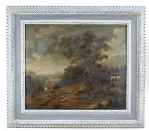Landscape With A Huntsman And Greyhounds In Pursuit Of A Stag