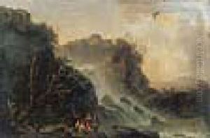 Les Cascatelles De Tivoli by Johann Gottlieb Hackert