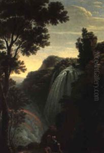 View Of The Waterfalls At Terni by Johann Gottlieb Hackert