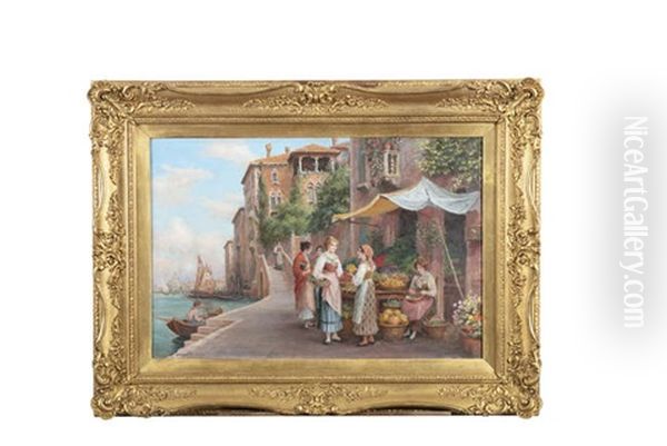 Venetian Flower And Fruit Sellers - view 1