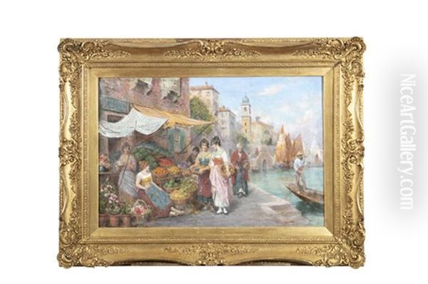 Venetian Flower And Fruit Sellers - view 1