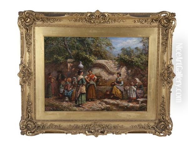 Spanish Women At A Well - view 1