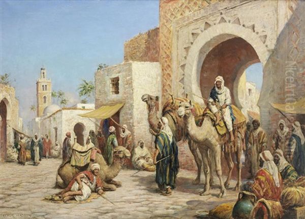 Arabs In A Busy Street - view 1