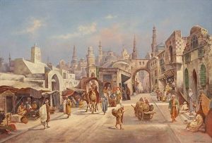 Orientalist Market Scene by Arthur Trevor Haddon