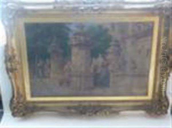 Women Collecting Water At A Fountain - view 1