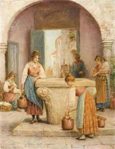 Gathering Water (+ At The Well; 2 Works) by Arthur Trevor Haddon