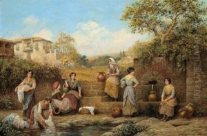 Am Brunnen by Arthur Trevor Haddon